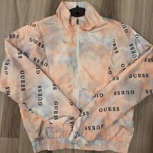 GUESS Los Angeles Watercolor Windbreaker Medium EUC